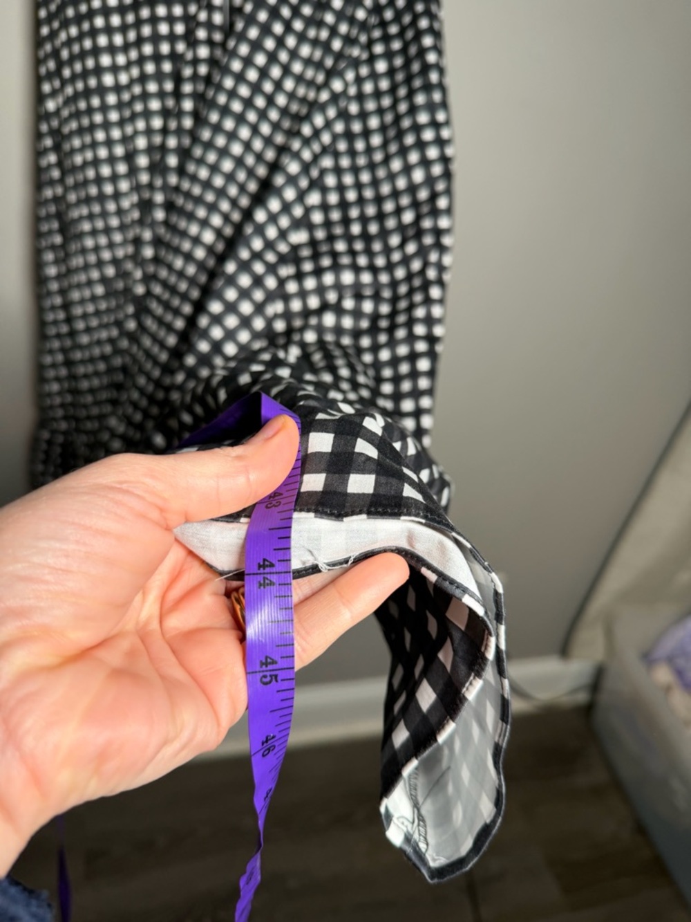 Anthropologie Hutch Strapless Gingham Midi Dress with Front Bow - Black White 6 - Picture 9 of 11